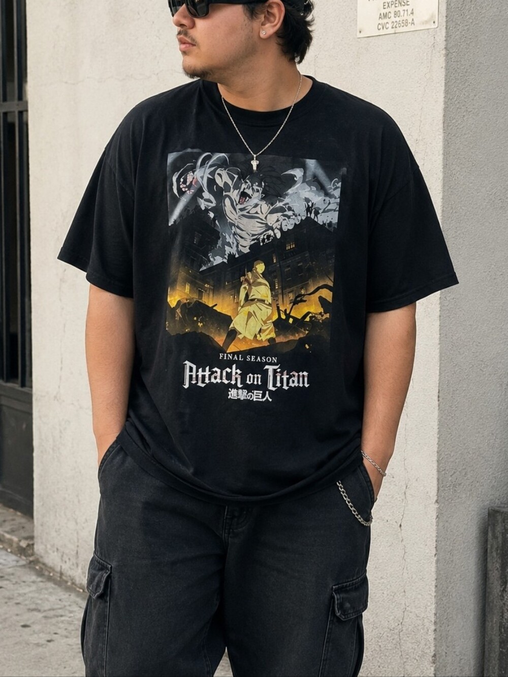 Hot Topic Attack on Titan Final Season Graphic Tee Black Anime Shirt Size 2X
